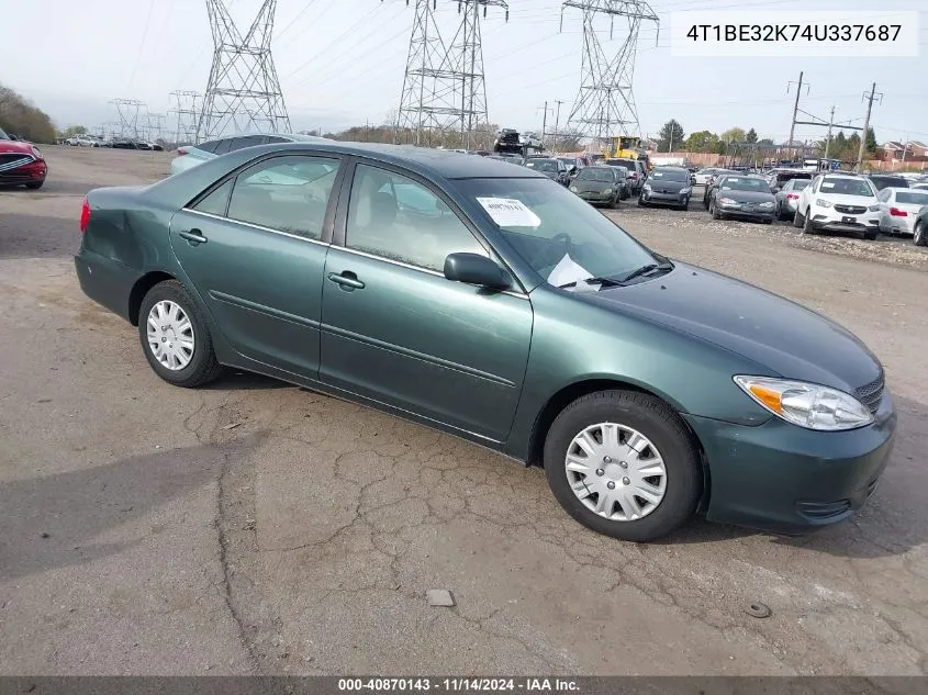 2004 Toyota Camry Le VIN: 4T1BE32K74U337687 Lot: 40870143