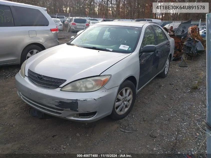 2004 Toyota Camry Xle VIN: 4T1BE30K64U891578 Lot: 40877450