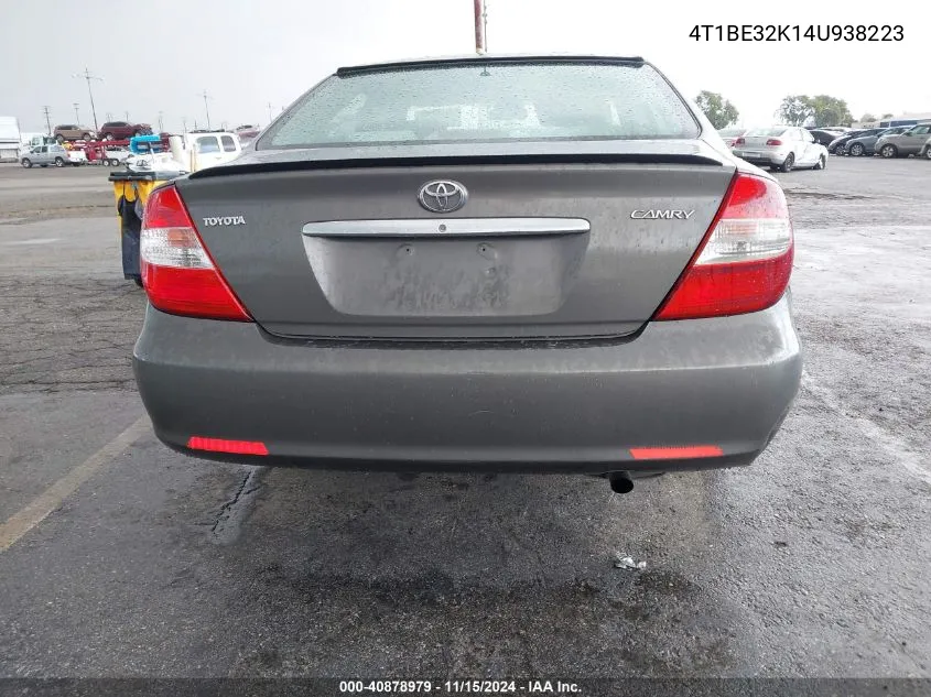 2004 Toyota Camry Le VIN: 4T1BE32K14U938223 Lot: 40878979