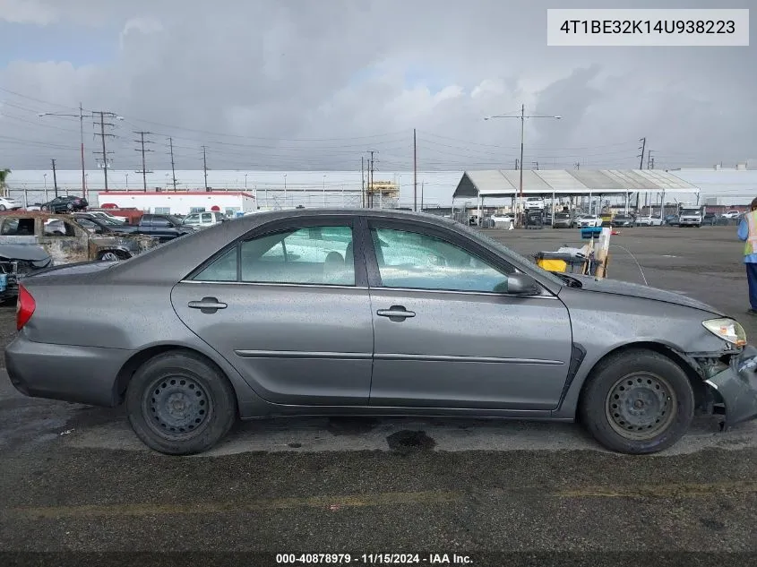 2004 Toyota Camry Le VIN: 4T1BE32K14U938223 Lot: 40878979