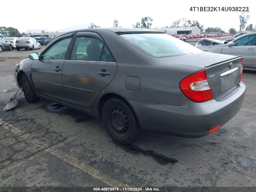 2004 Toyota Camry Le VIN: 4T1BE32K14U938223 Lot: 40878979