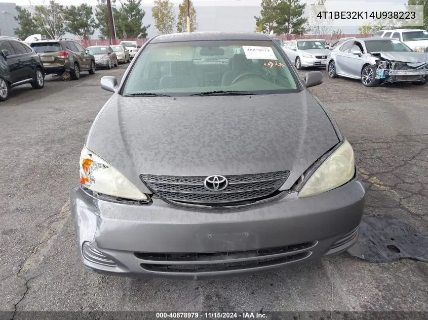 2004 Toyota Camry Le VIN: 4T1BE32K14U938223 Lot: 40878979