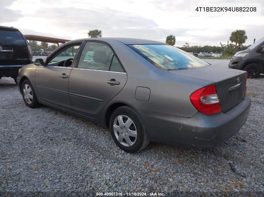 2004 Toyota Camry Le VIN: 4T1BE32K94U882208 Lot: 40907316