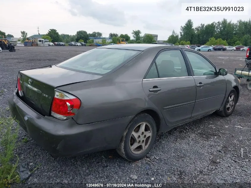 2005 Toyota Camry Le/Xle/Se VIN: 4T1BE32K35U991023 Lot: 12049576