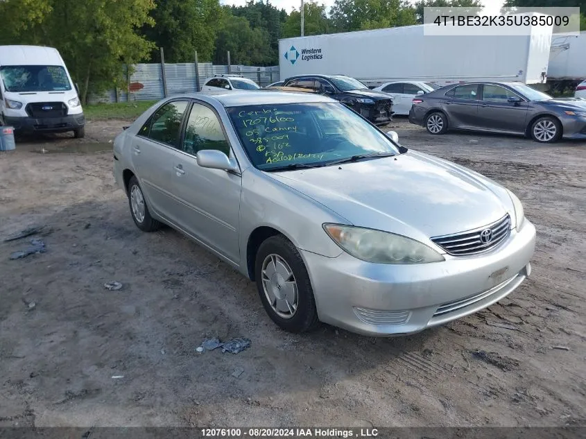 2005 Toyota Camry Le/Xle/Se VIN: 4T1BE32K35U385009 Lot: 12076100