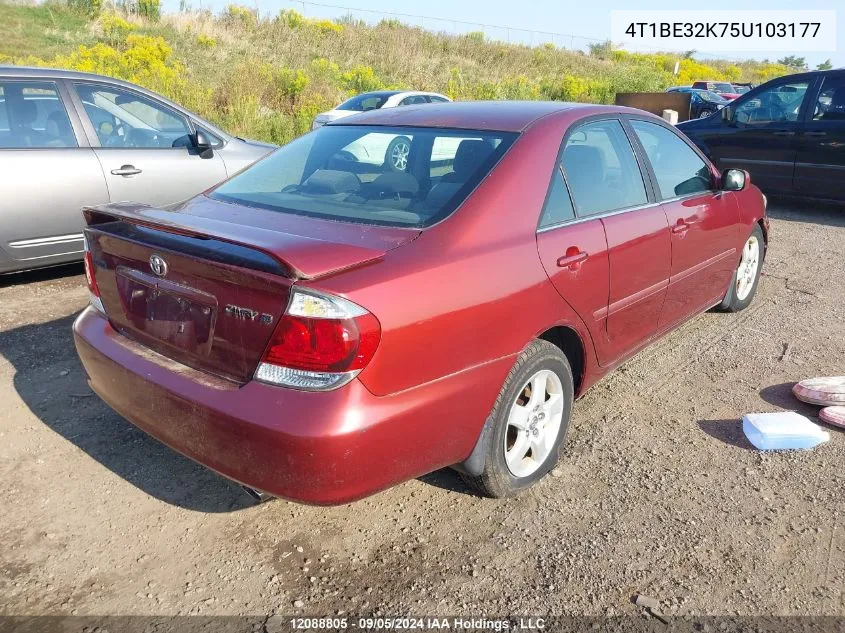 2005 Toyota Camry VIN: 4T1BE32K75U103177 Lot: 12088805