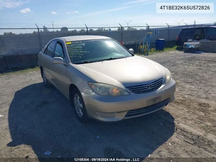 2005 Toyota Camry VIN: 4T1BE32K65U572826 Lot: 12105304