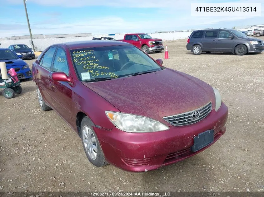 2005 Toyota Camry Le/Xle/Se VIN: 4T1BE32K45U413514 Lot: 12108271