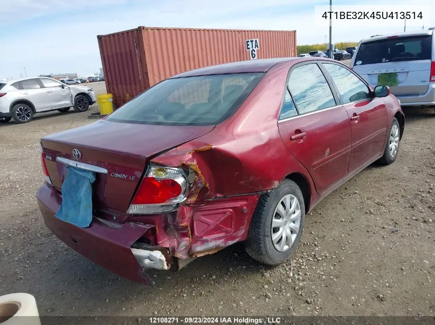 2005 Toyota Camry Le/Xle/Se VIN: 4T1BE32K45U413514 Lot: 12108271