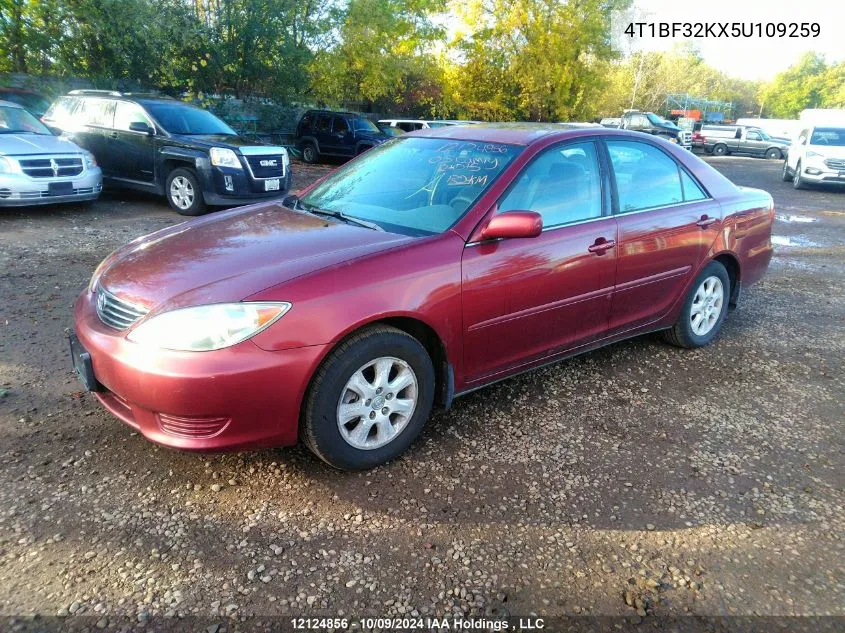 2005 Toyota Camry Le/Xle/Se VIN: 4T1BF32KX5U109259 Lot: 12124856