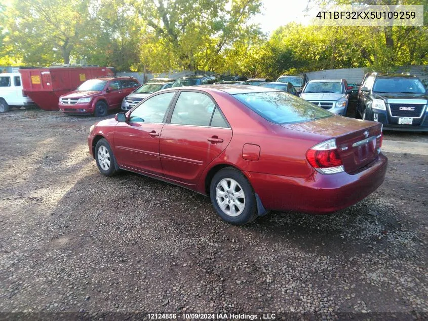 2005 Toyota Camry Le/Xle/Se VIN: 4T1BF32KX5U109259 Lot: 12124856