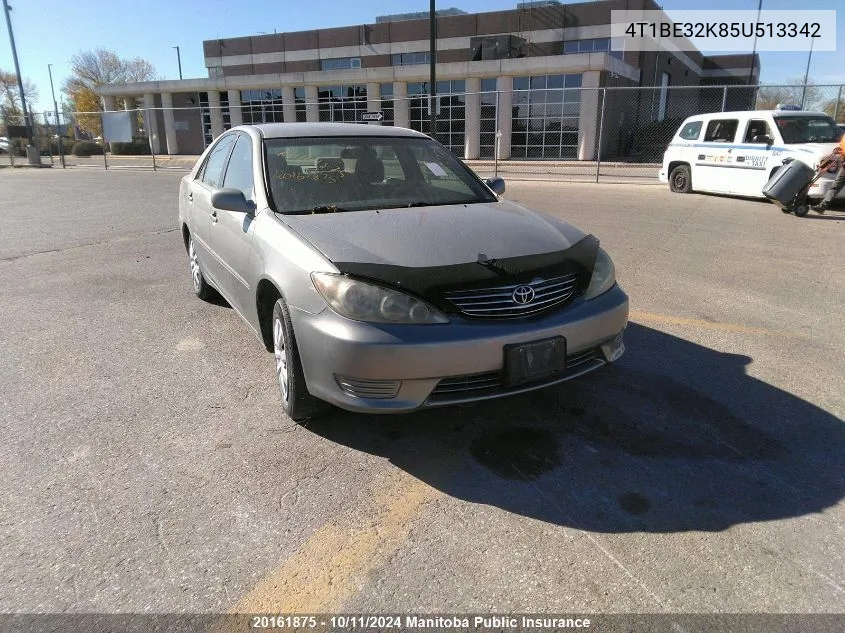 2005 Toyota Camry Le VIN: 4T1BE32K85U513342 Lot: 20161875