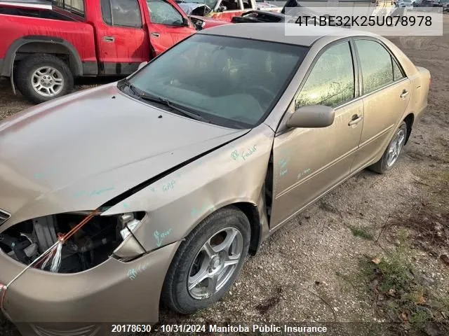 2005 Toyota Camry Le VIN: 4T1BE32K25U078978 Lot: 20178630