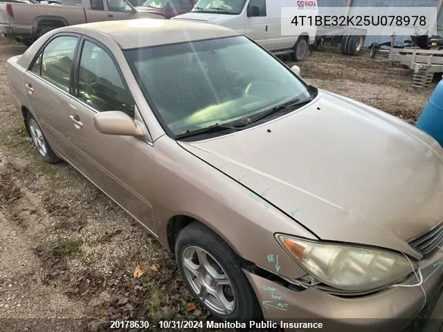 2005 Toyota Camry Le VIN: 4T1BE32K25U078978 Lot: 20178630