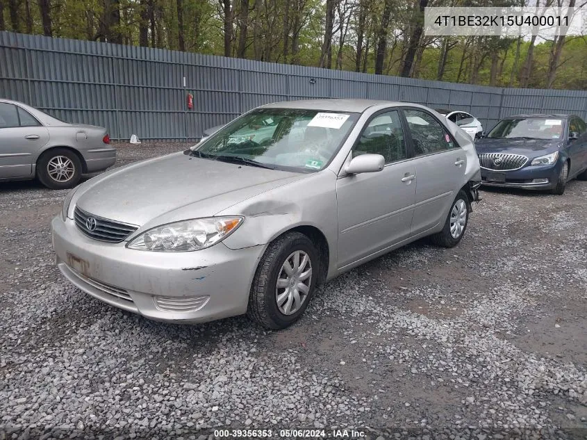 4T1BE32K15U400011 2005 Toyota Camry Le/Se/Std/Xle