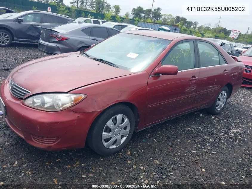 2005 Toyota Camry Le VIN: 4T1BE32K55U005202 Lot: 39385900