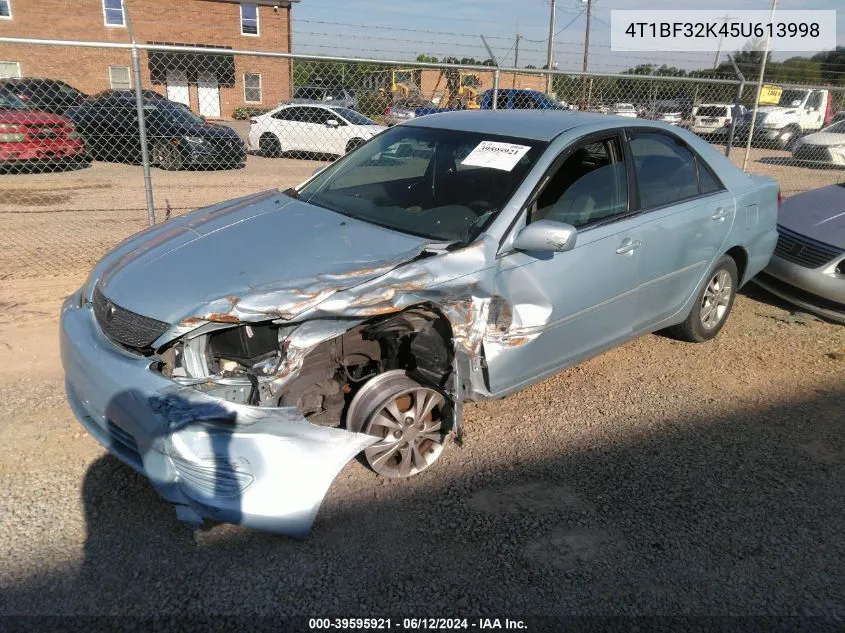 4T1BF32K45U613998 2005 Toyota Camry Le V6