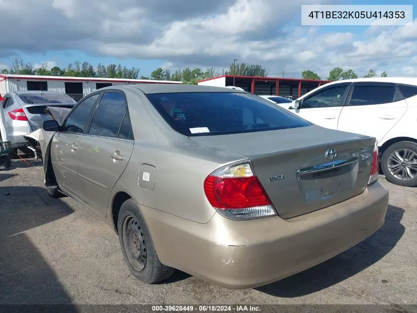 2005 Toyota Camry Std VIN: 4T1BE32K05U414353 Lot: 39628449