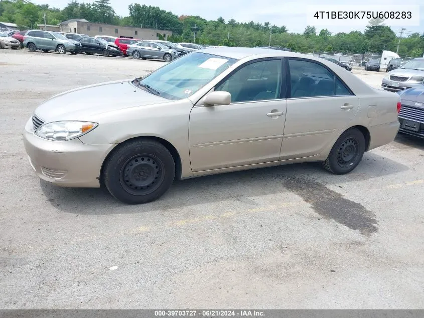 2005 Toyota Camry Le VIN: 4T1BE30K75U608283 Lot: 39703727