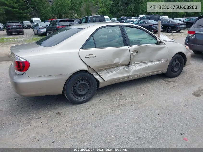 2005 Toyota Camry Le VIN: 4T1BE30K75U608283 Lot: 39703727