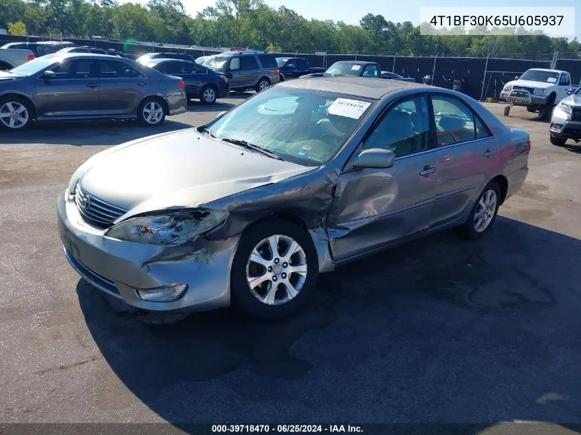 2005 Toyota Camry Xle V6 VIN: 4T1BF30K65U605937 Lot: 39718470