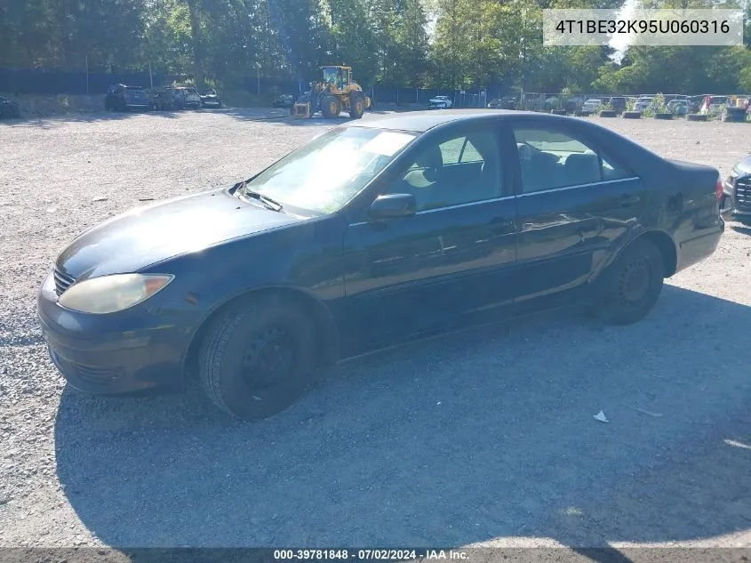 2005 Toyota Camry Le VIN: 4T1BE32K95U060316 Lot: 39781848