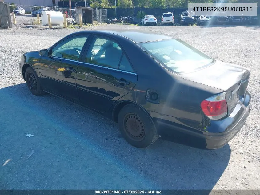 2005 Toyota Camry Le VIN: 4T1BE32K95U060316 Lot: 39781848