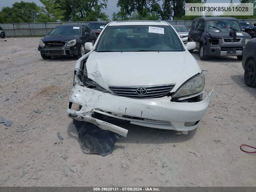 2005 Toyota Camry Xle V6 VIN: 4T1BF30K85U615028 Lot: 39828131