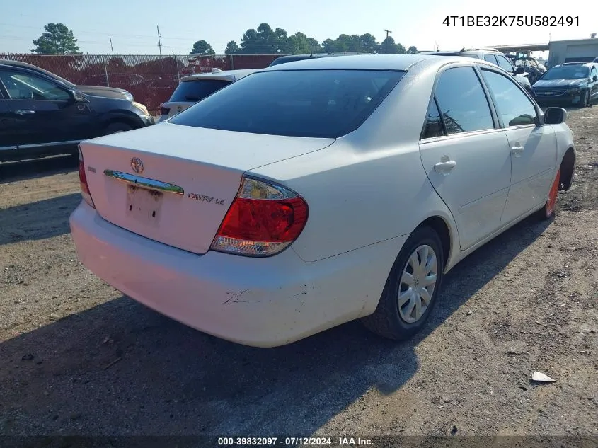 2005 Toyota Camry Le VIN: 4T1BE32K75U582491 Lot: 39832097