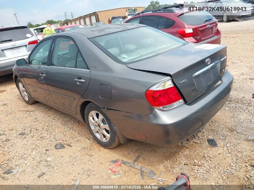 4T1BF32K45U618943 2005 Toyota Camry Xle V6