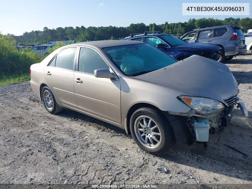 2005 Toyota Camry Xle VIN: 4T1BE30K45U096031 Lot: 39909405