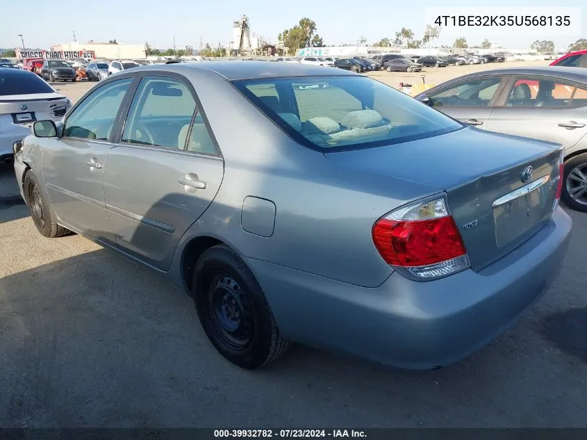 2005 Toyota Camry Le VIN: 4T1BE32K35U568135 Lot: 39932782