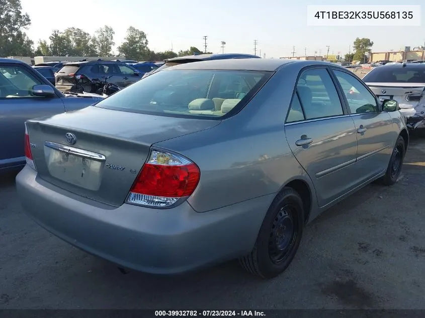 2005 Toyota Camry Le VIN: 4T1BE32K35U568135 Lot: 39932782