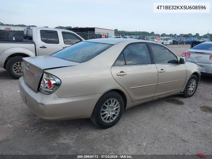 2005 Toyota Camry Le VIN: 4T1BE32KX5U608596 Lot: 39938172