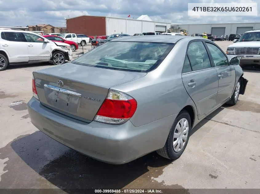 2005 Toyota Camry Le/Se/Std/Xle VIN: 4T1BE32K65U620261 Lot: 39959485