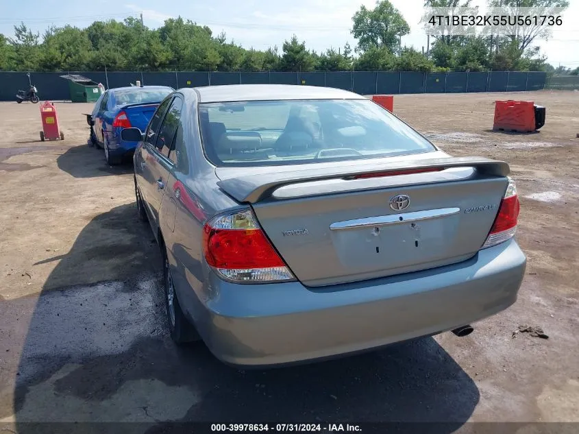 2005 Toyota Camry Le/Se/Std/Xle VIN: 4T1BE32K55U561736 Lot: 39978634