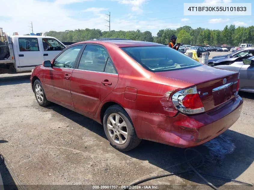 2005 Toyota Camry Le V6/Xle V6 VIN: 4T1BF30K55U101833 Lot: 39981707