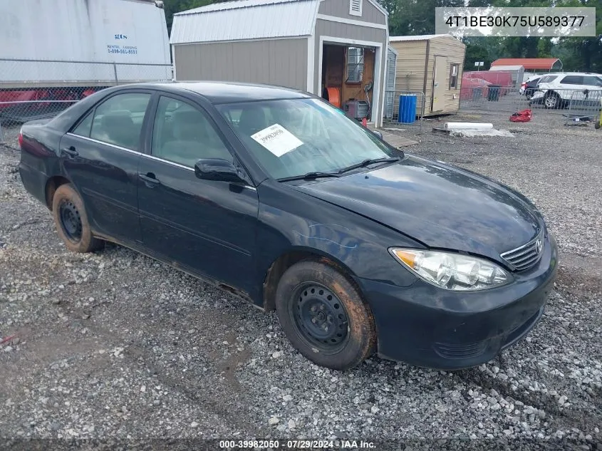 2005 Toyota Camry Le VIN: 4T1BE30K75U589377 Lot: 39982050