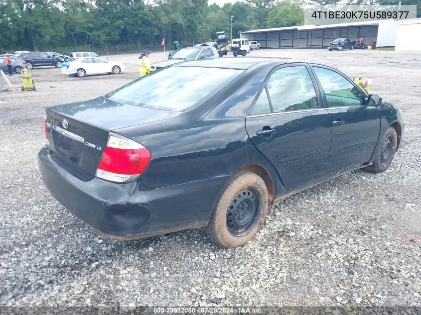 2005 Toyota Camry Le VIN: 4T1BE30K75U589377 Lot: 39982050