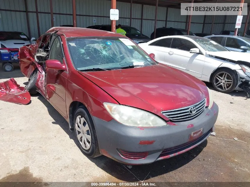 2005 Toyota Camry Le VIN: 4T1BE32K15U087221 Lot: 39986494