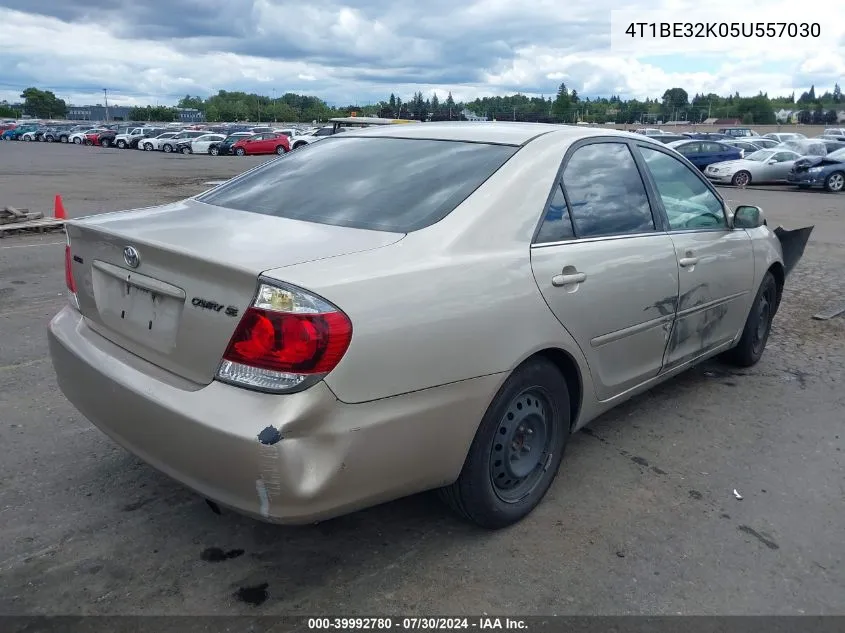 2005 Toyota Camry Se VIN: 4T1BE32K05U557030 Lot: 39992780