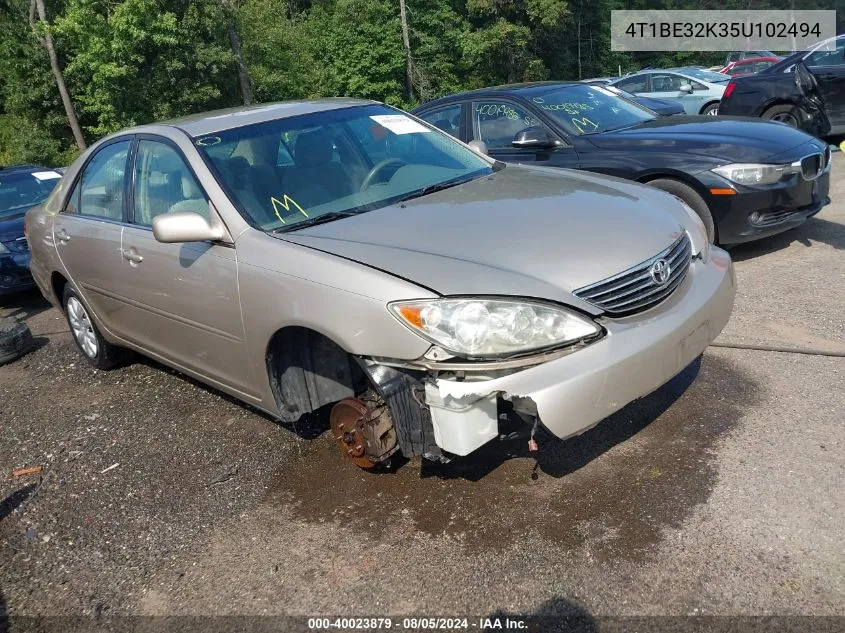 2005 Toyota Camry Le VIN: 4T1BE32K35U102494 Lot: 40023879