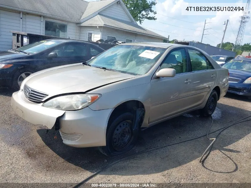 2005 Toyota Camry Le VIN: 4T1BE32K35U102494 Lot: 40023879