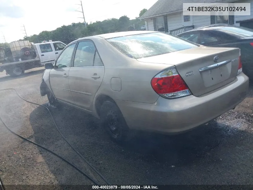 2005 Toyota Camry Le VIN: 4T1BE32K35U102494 Lot: 40023879