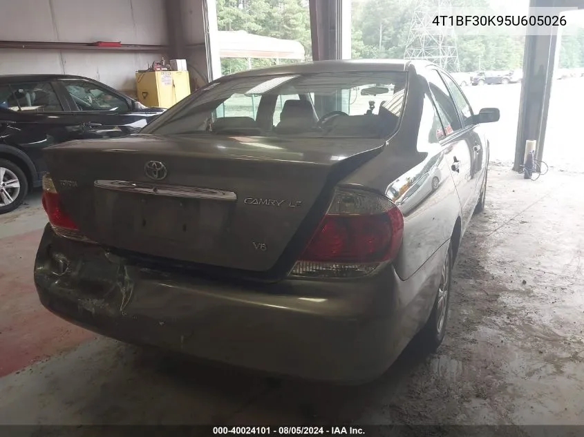 4T1BF30K95U605026 2005 Toyota Camry Le V6