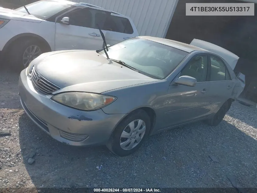 2005 Toyota Camry Le VIN: 4T1BE30K55U513317 Lot: 40026244