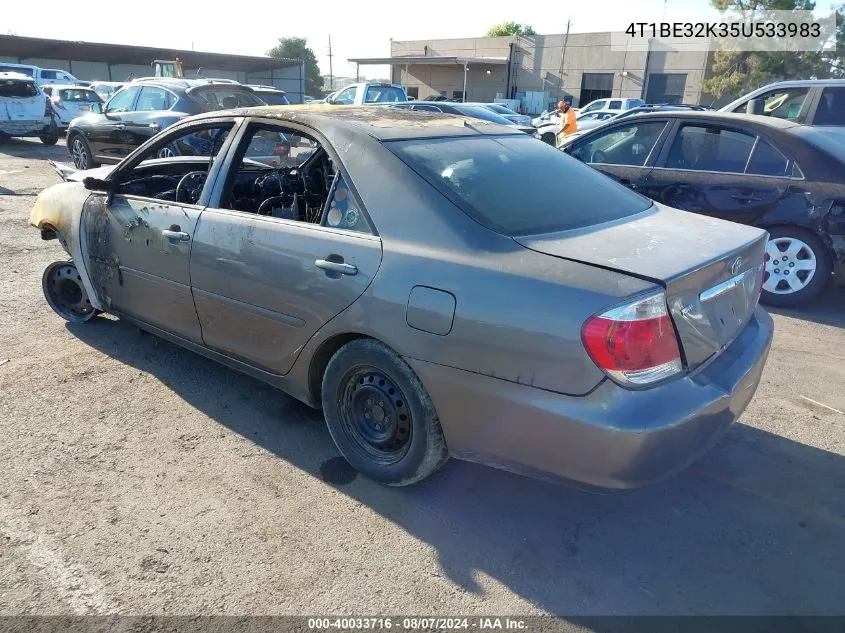 2005 Toyota Camry Le VIN: 4T1BE32K35U533983 Lot: 40033716