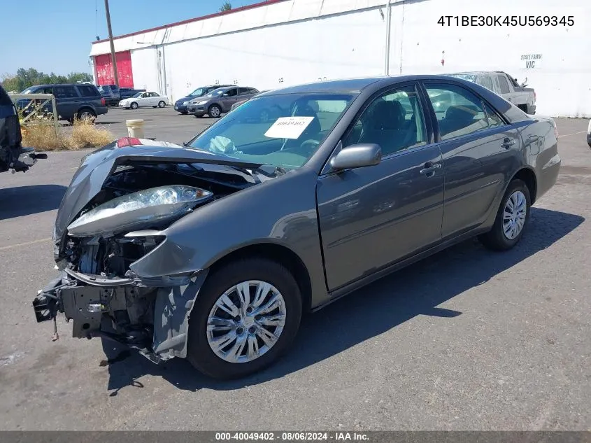 2005 Toyota Camry Le VIN: 4T1BE30K45U569345 Lot: 40049402