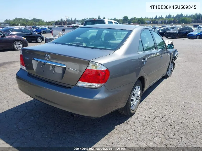 4T1BE30K45U569345 2005 Toyota Camry Le