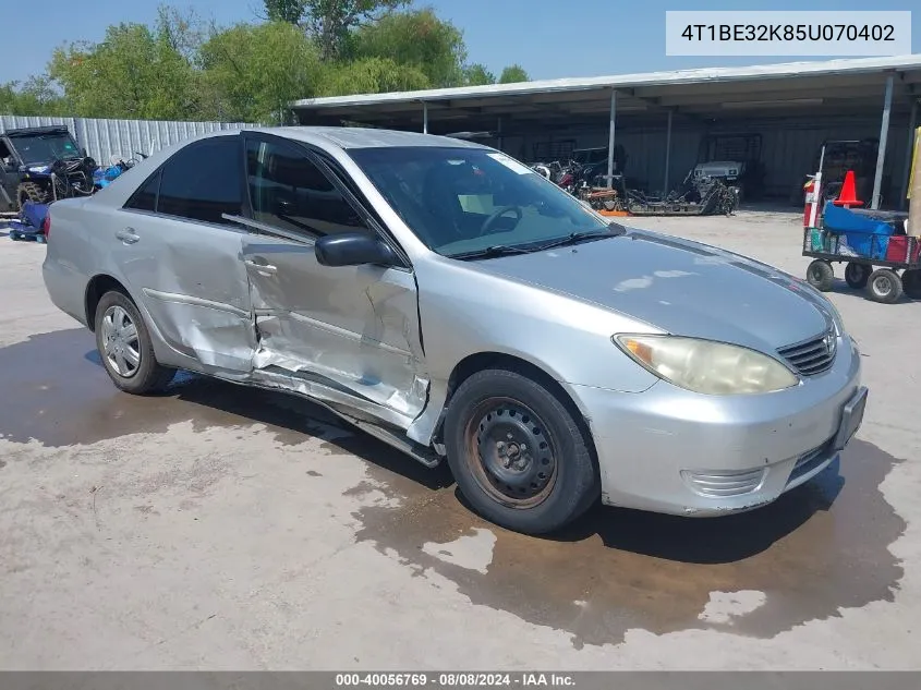 2005 Toyota Camry Le VIN: 4T1BE32K85U070402 Lot: 40056769